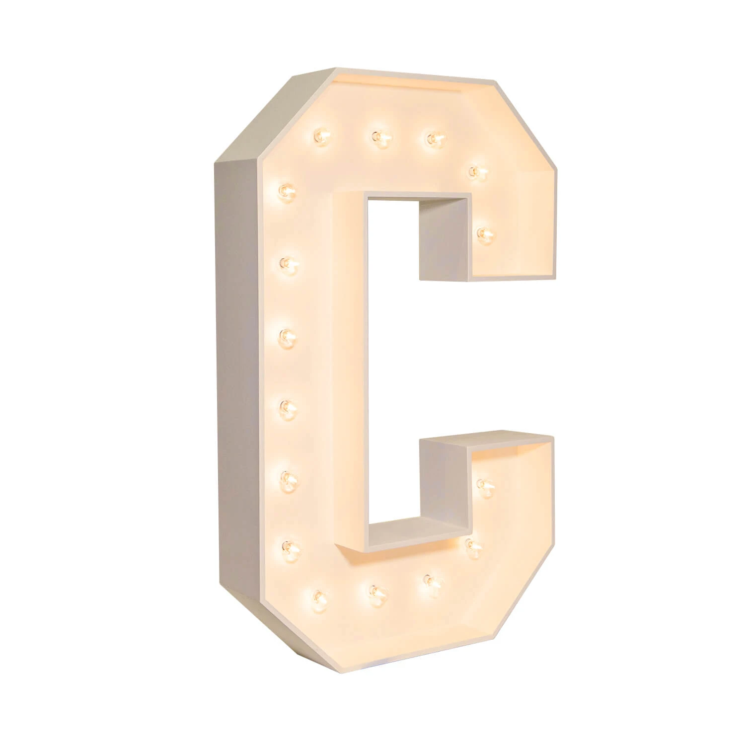 Wood Marquee - BOLD Font - Letter "C" - 4ft Tall 3 Wood Marquee - BOLD Font - Letter "C" - 4ft Tall