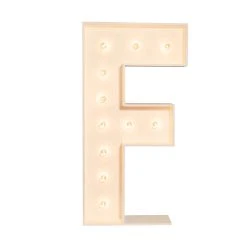 Wood Marquee - BOLD Font - Letter "F" - 4ft Tall -Event Decoration Sales Shop WOOD MAR BOLD F 03 1