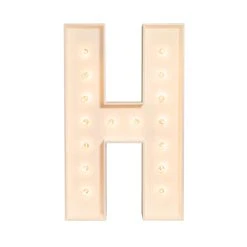 Wood Marquee - BOLD Font - Letter "H" - 4ft Tall -Event Decoration Sales Shop WOOD MAR BOLD H 03 1