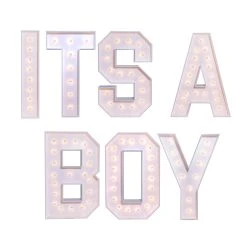 Wood Marquee - BOLD Font - "ITS A BOY" - 4ft Tall -Event Decoration Sales Shop WOOD MAR BOLD ITSABOY 03