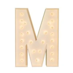 Wood Marquee - BOLD Font - Letter "M" - 4ft Tall -Event Decoration Sales Shop WOOD MAR BOLD M 03 1