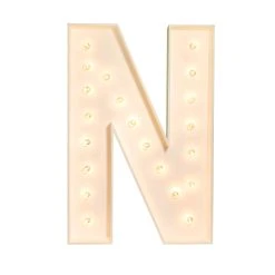 Wood Marquee - BOLD Font - Letter "N" - 4ft Tall -Event Decoration Sales Shop WOOD MAR BOLD N 03 1