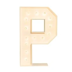Wood Marquee - BOLD Font - Letter "P" - 4ft Tall -Event Decoration Sales Shop WOOD MAR BOLD P 03 1