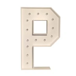Wood Marquee - BOLD Font - Letter "P" - 4ft Tall -Event Decoration Sales Shop WOOD MAR BOLD P 04 1