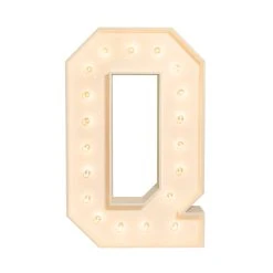 Wood Marquee - BOLD Font - Letter "Q" - 4ft Tall -Event Decoration Sales Shop WOOD MAR BOLD Q 03 1 2