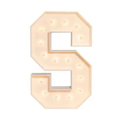 Wood Marquee - BOLD Font - Letter "S" - 4ft Tall -Event Decoration Sales Shop WOOD MAR BOLD S 03 1