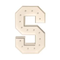 Wood Marquee - BOLD Font - Letter "S" - 4ft Tall -Event Decoration Sales Shop WOOD MAR BOLD S 04 1