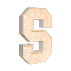 Wood Marquee - BOLD Font - Letter "S" - 4ft Tall