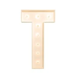 Wood Marquee - BOLD Font - Letter "T" - 4ft Tall -Event Decoration Sales Shop WOOD MAR BOLD T 03 1