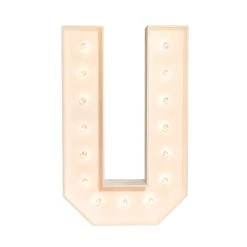 Wood Marquee - BOLD Font - Letter "U" - 4ft Tall -Event Decoration Sales Shop WOOD MAR BOLD U 03 1