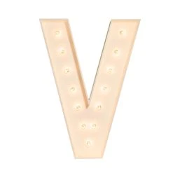 Wood Marquee - BOLD Font - Letter "V" - 4ft Tall -Event Decoration Sales Shop WOOD MAR BOLD V 03 1