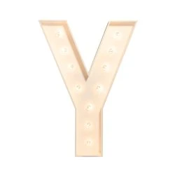 Wood Marquee - BOLD Font - Letter "Y" - 4ft Tall -Event Decoration Sales Shop WOOD MAR BOLD Y 03 1
