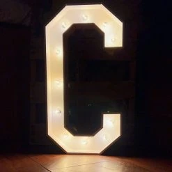 Wood Marquee Letter "C" 13 Wood Marquee Letter "C" -Event Decoration Sales Shop WOOD MAR C 02