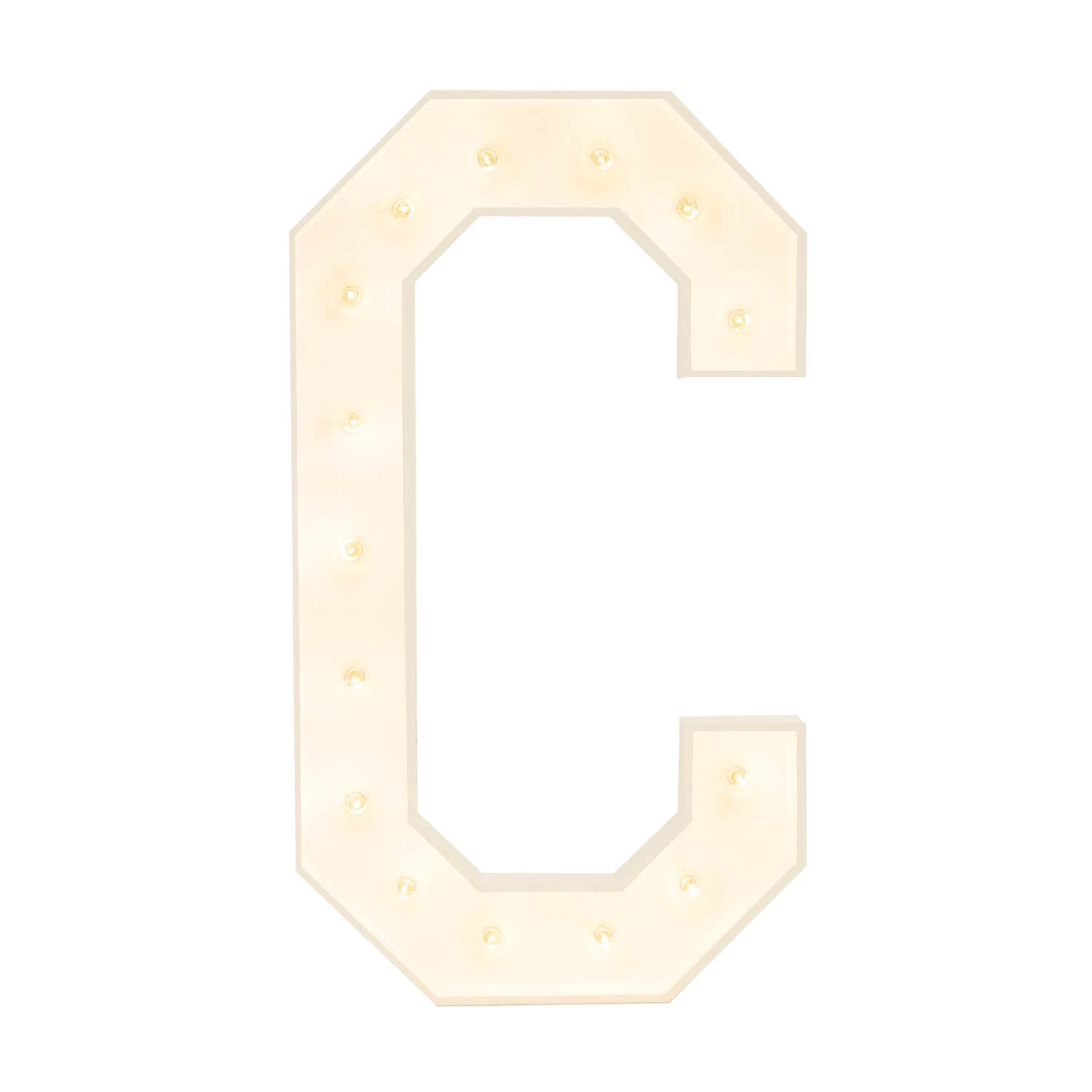 Wood Marquee Letter "C" 4 Wood Marquee Letter "C" - Image 2