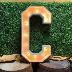 Wood Marquee Letter "C" 14 Wood Marquee Letter "C" -Event Decoration Sales Shop WOOD MAR C 03