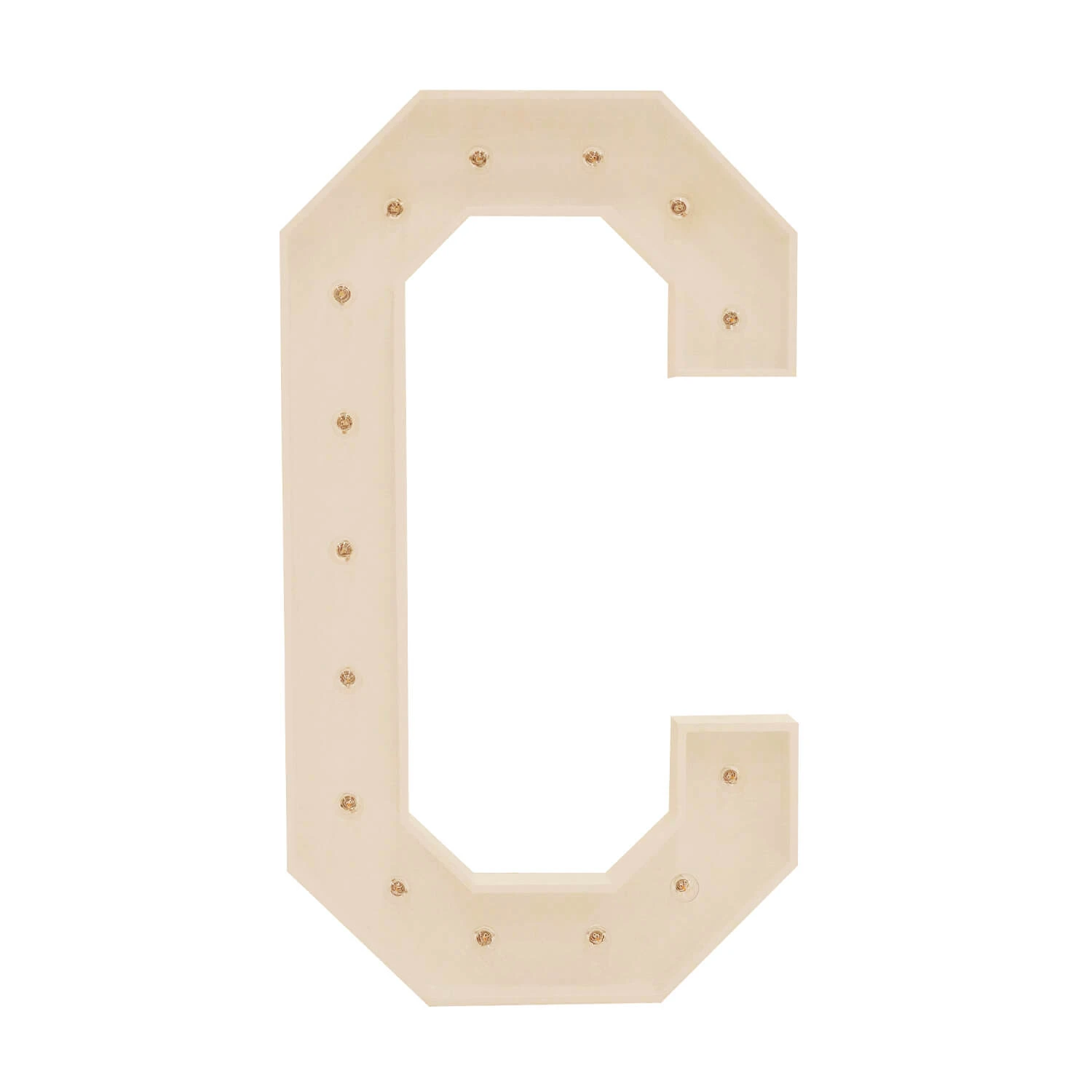 Wood Marquee Letter "C" 5 Wood Marquee Letter "C" - Image 3