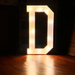 Wood Marquee Letter "D" -Event Decoration Sales Shop WOOD MAR D 02