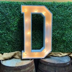 Wood Marquee Letter "D" -Event Decoration Sales Shop WOOD MAR D 03