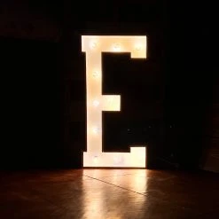 Wood Marquee Letter "E" -Event Decoration Sales Shop WOOD MAR E 02