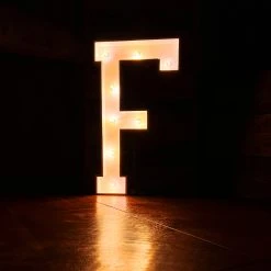 Wood Marquee Letter "F" -Event Decoration Sales Shop WOOD MAR F 02