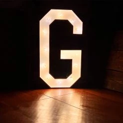 Wood Marquee Letter "G" -Event Decoration Sales Shop WOOD MAR G 02