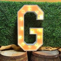 Wood Marquee Letter "G" -Event Decoration Sales Shop WOOD MAR G 03