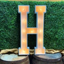 Wood Marquee Letter "H" -Event Decoration Sales Shop WOOD MAR H 03