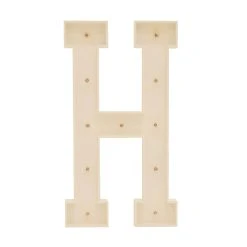 Wood Marquee Letter "H" -Event Decoration Sales Shop WOOD MAR H 04