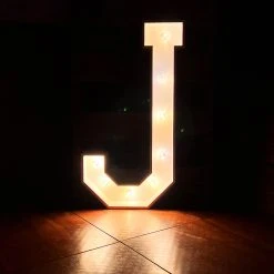 Wood Marquee Letter "J" -Event Decoration Sales Shop WOOD MAR J 02