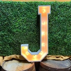 Wood Marquee Letter "J" -Event Decoration Sales Shop WOOD MAR J 03