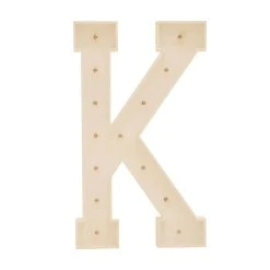 Wood Marquee Letter "K" -Event Decoration Sales Shop WOOD MAR K 04