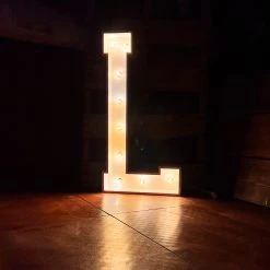 Wood Marquee Letter "L" -Event Decoration Sales Shop WOOD MAR L 02
