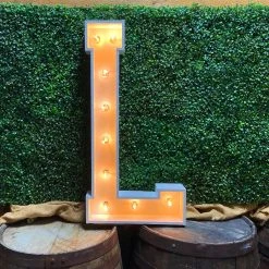 Wood Marquee Letter "L" -Event Decoration Sales Shop WOOD MAR L 03