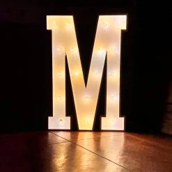 Wood Marquee Letter "M" -Event Decoration Sales Shop WOOD MAR M 02