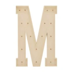 Wood Marquee Letter "M" -Event Decoration Sales Shop WOOD MAR M 04