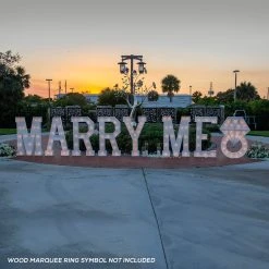 Wood Marquee "MARRY ME" -Event Decoration Sales Shop WOOD MAR MARRYME 08