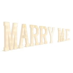 Wood Marquee "MARRY ME"
