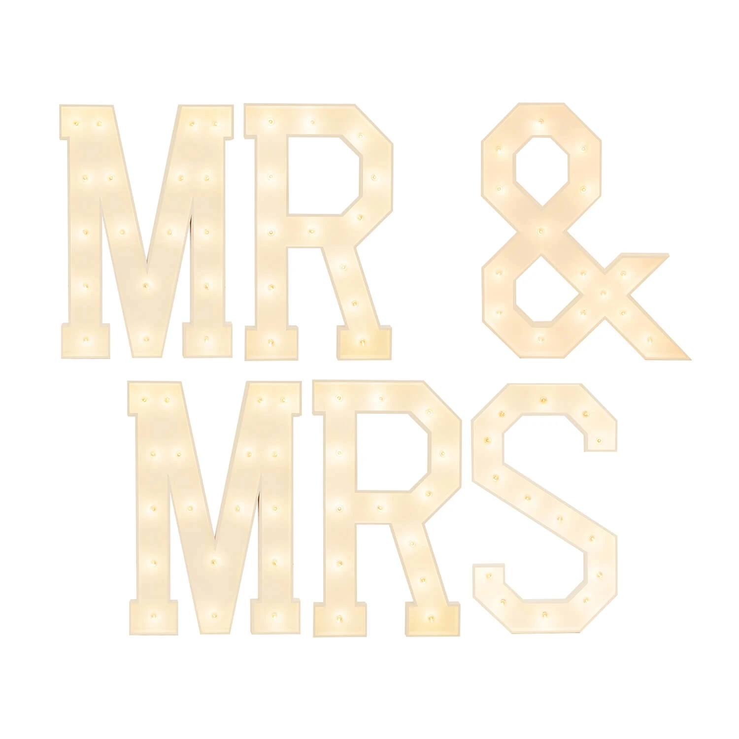 Wood Marquee "MR & MRS" 4 Wood Marquee "MR & MRS" - Image 2