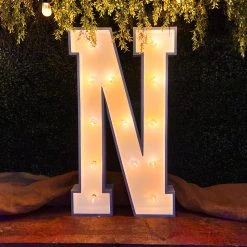 Wood Marquee Letter "N" -Event Decoration Sales Shop WOOD MAR N 03