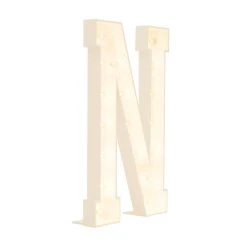 Wood Marquee Letter "N"