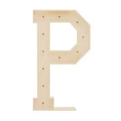 Wood Marquee Letter "P" -Event Decoration Sales Shop WOOD MAR P 04