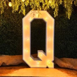 Wood Marquee Letter "Q" -Event Decoration Sales Shop WOOD MAR Q 03