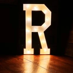 Wood Marquee Letter "R" -Event Decoration Sales Shop WOOD MAR R 02