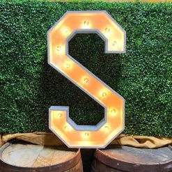 Wood Marquee Letter "S" -Event Decoration Sales Shop WOOD MAR S 03