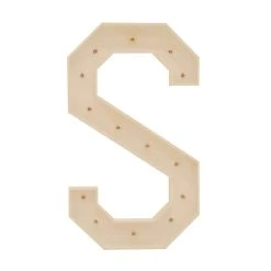 Wood Marquee Letter "S" -Event Decoration Sales Shop WOOD MAR S 04