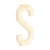 Wood Marquee Letter "S" -Event Decoration Sales Shop WOOD MAR S 1 2
