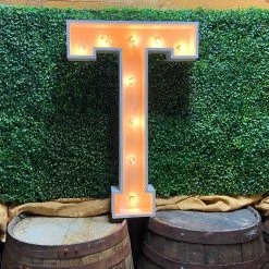 Wood Marquee Letter "T" -Event Decoration Sales Shop WOOD MAR T 03
