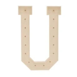 Wood Marquee Letter "U" -Event Decoration Sales Shop WOOD MAR U 04