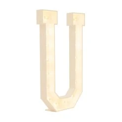 Wood Marquee Letter "U"