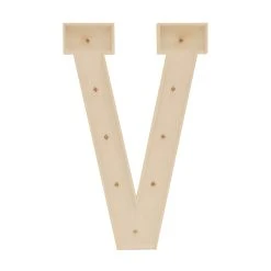 Wood Marquee Letter "V" -Event Decoration Sales Shop WOOD MAR V 04